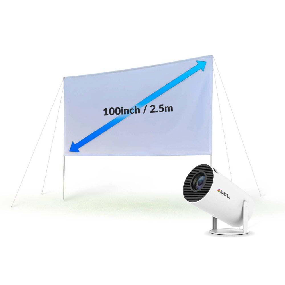100 Backyard Lite Cinema Package 100-inch projection frame outdoor setup