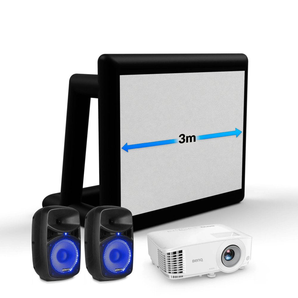 3m Inflatable Cinema Package setup with large outdoor projection screen