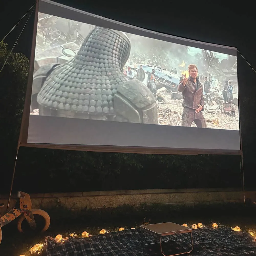 150" Backyard Lite Cinema Package — Outdoor Cinema Pro