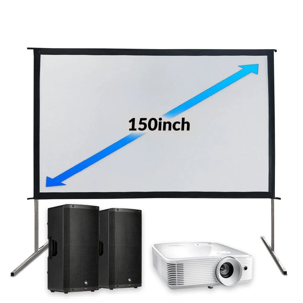 150" Fast Fold Cinema PRO Package — Outdoor Cinema Pro