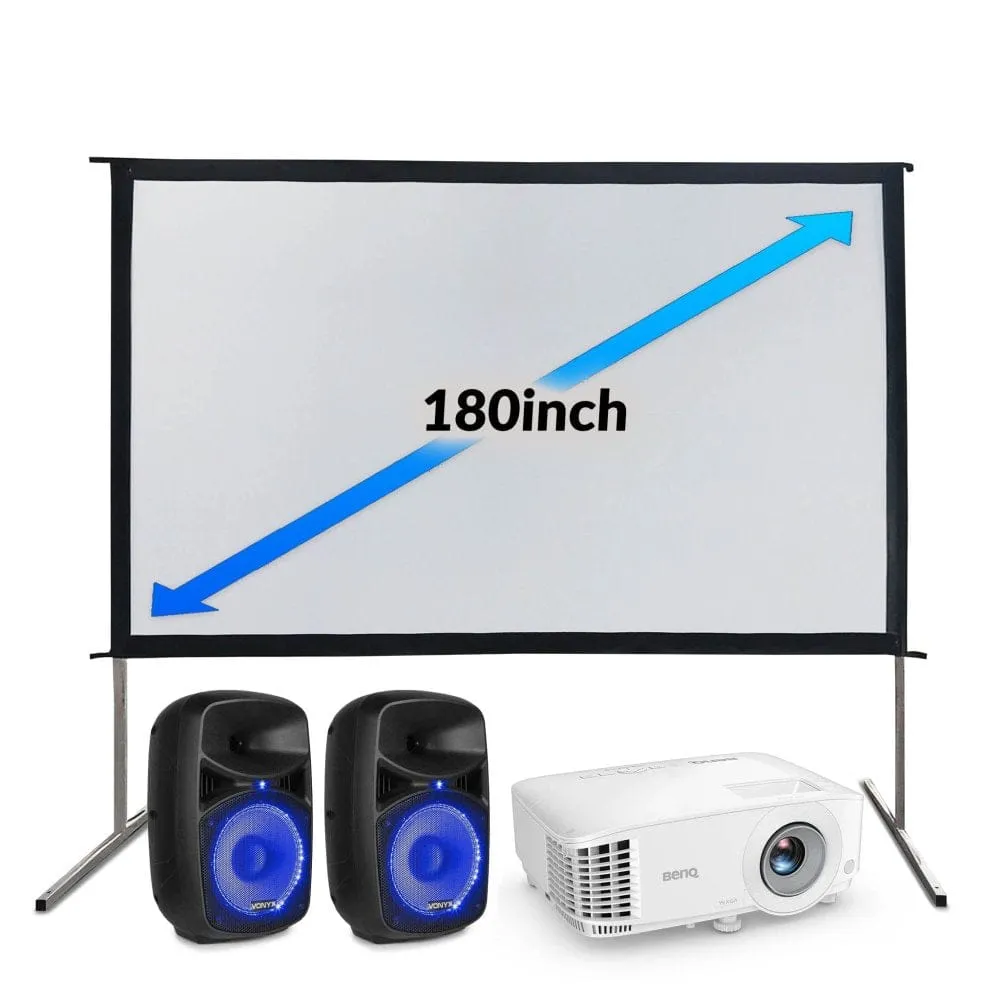 180" Fast Fold Cinema Package — Outdoor Cinema Pro