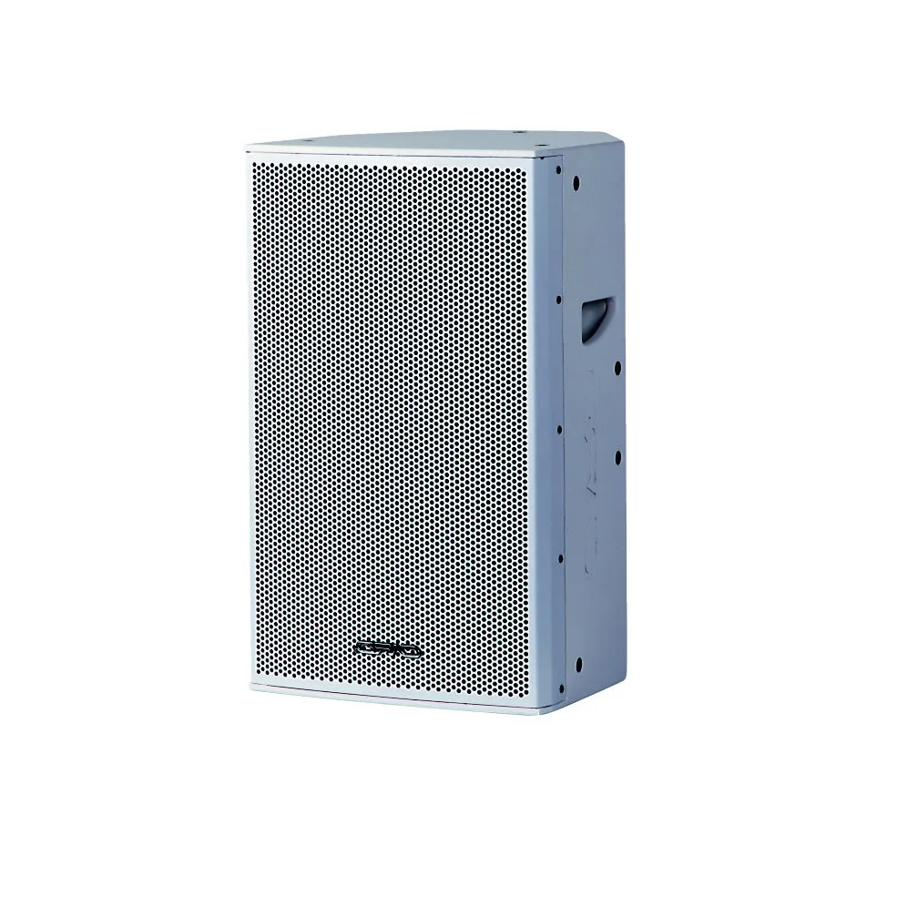 CF-series two-way outdoor loudspeaker cabinet with a full-face perforated steel grille (CF-12 pictured — the CF-10 shares the same design in a more compact box)
