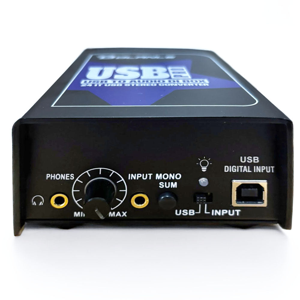 DI Box with selectable USB and 3.5mm audio jack inputs