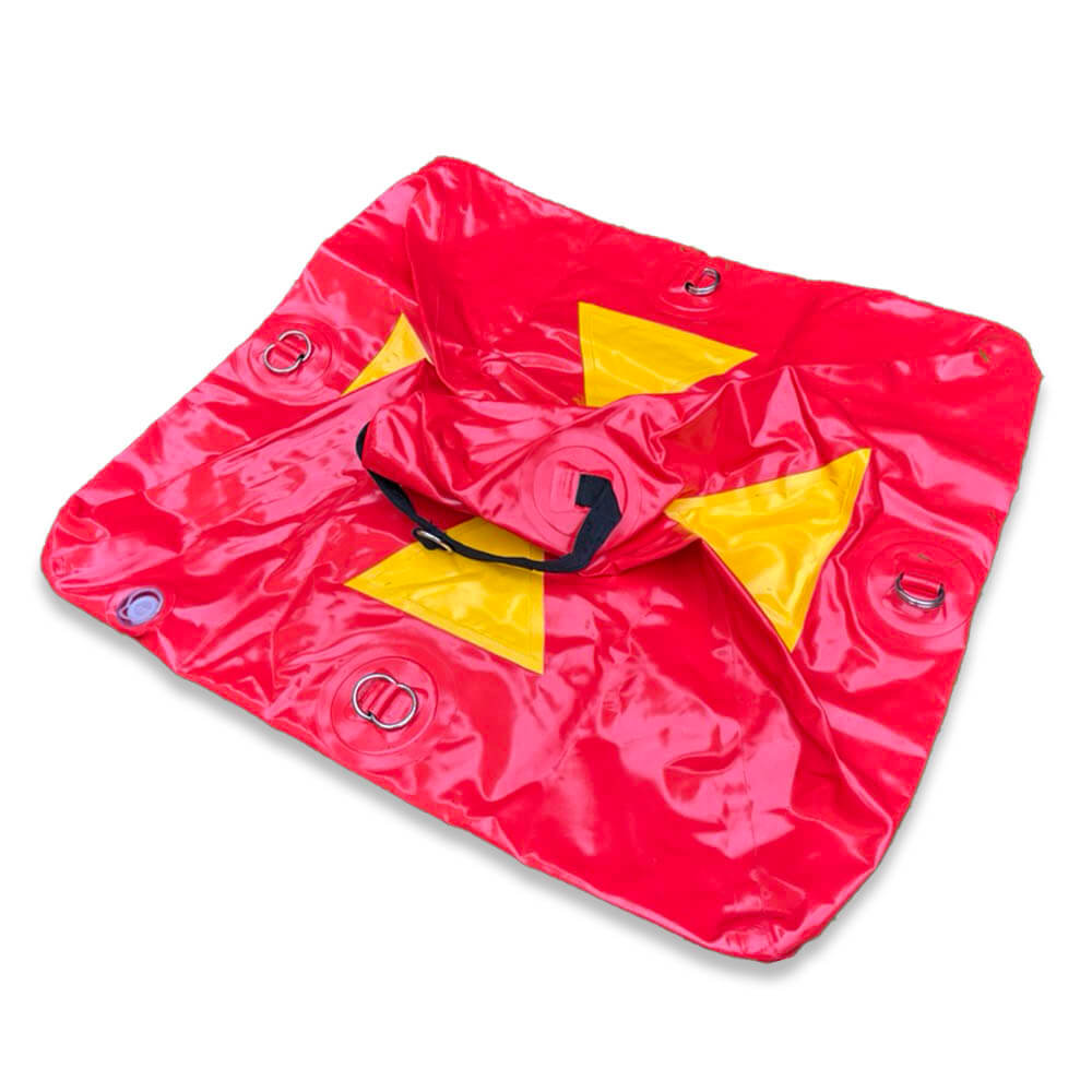 Large water fillable anchor flat for storage and transport